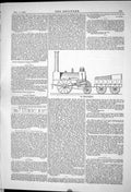Antique Old Print Northumbrian 1883 Atlantic Steamers Rocket Locomotive Train
