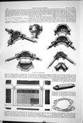 Old Print *6102 Edison Inventions 1883 Philadelphia Electrical Exhibition