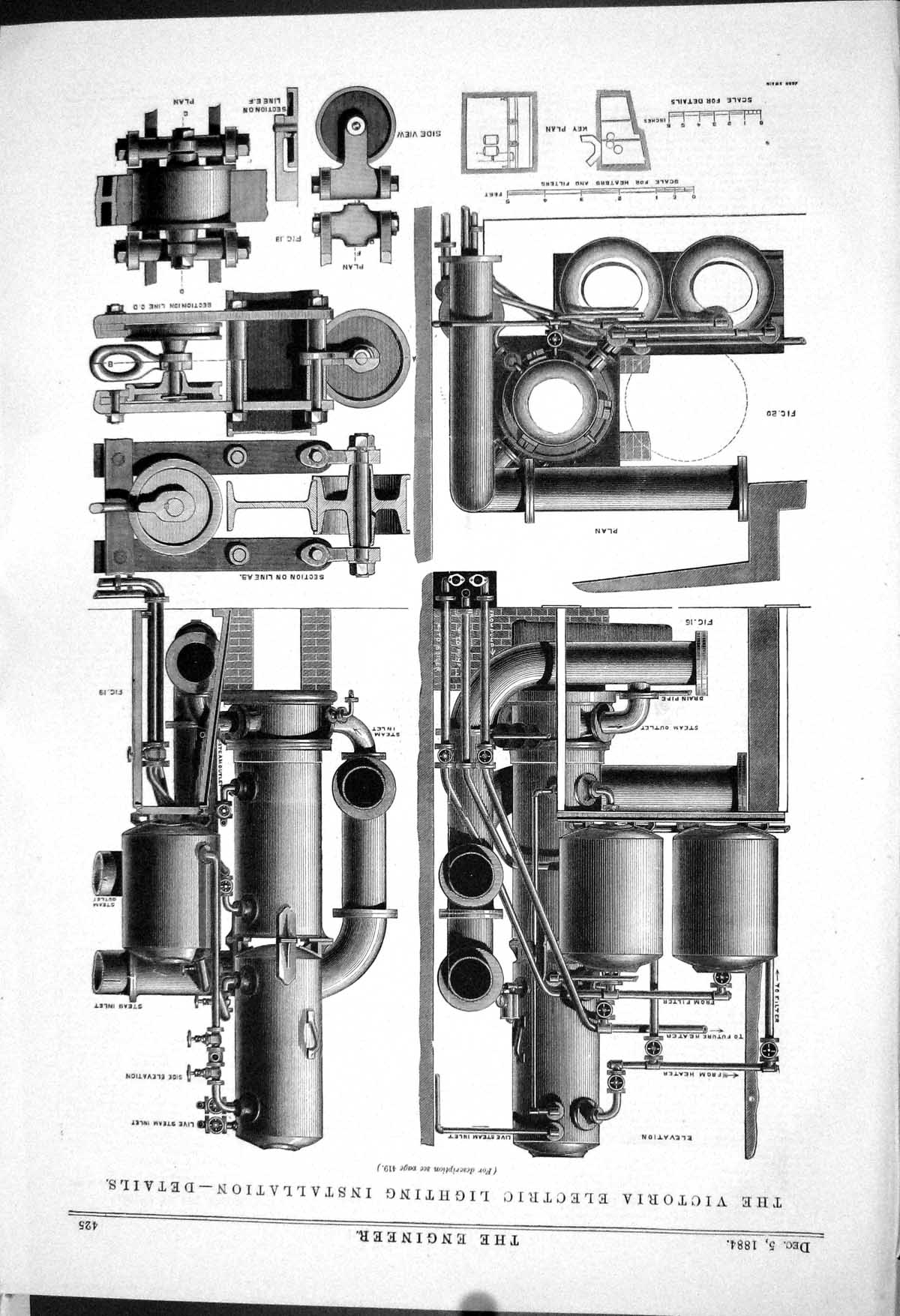 Old 1883 Victoria Electric Lighting Installation Details Sketches Swa Victorian