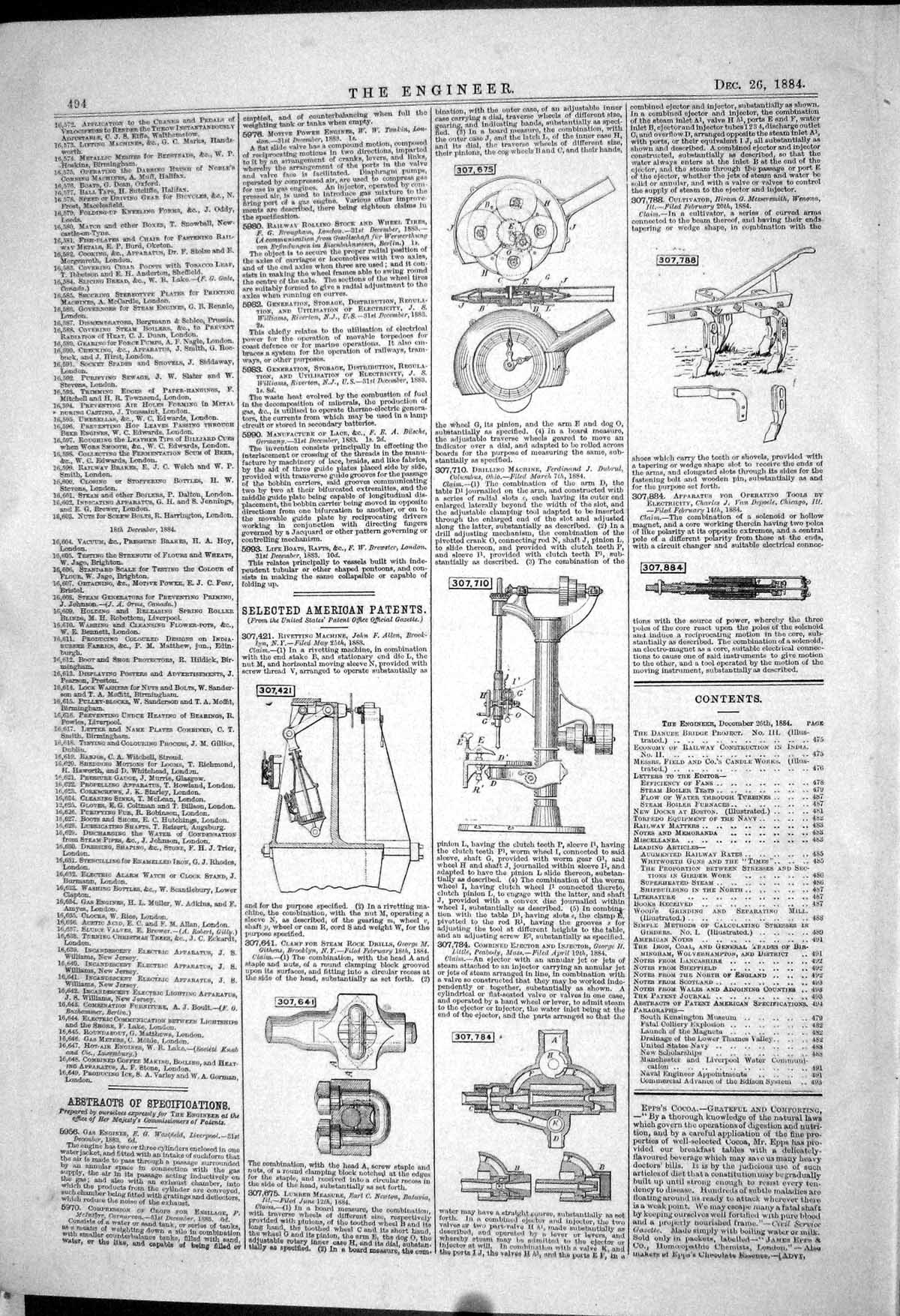 Old American Patents Rivetting Machine Allen Githens Newton Dubrul 18 Victorian