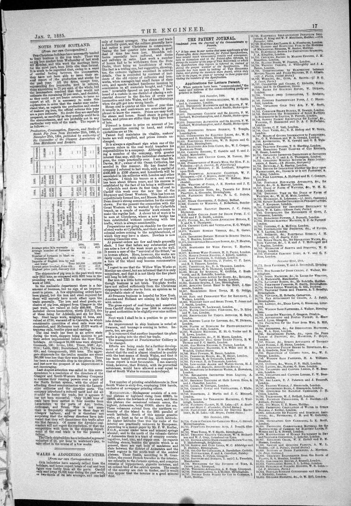 Old Print 1885 Fly Wheels Professor Smith Angle Rotation American Patents 19th