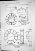 Old 1885 Contracts Open Well Curbs Indian State Railway Plan Diagrams Victorian