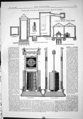 Old Print 1885 Boston Docks Hydraulic Machinery Plan Engine Boiler House 19th