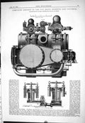 Old 1885 Compound Engines Tug Boats Hibernia Columbia Maatschappy Maa Victorian