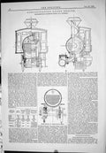 Old Print 1885 Consolidation Goods Engine Train Schenectady Cross Section 19th