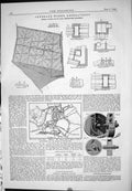 Old Print 1885 Sewerage Works Abergavenny Dudley De Salis Friction Clutch 19th