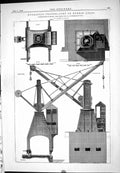 Old Print 1885 Hydraulic Cranes Port Buenos Ayres John Abbot Active Guns 19th