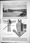 Old Engineering 1885 Abergavenny Sewerage Works Sewer River Usk Abutm Victorian