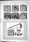 Old Print 1885 Armour Plates Spezia Trials Cammell Steel Schneider Brown 19th
