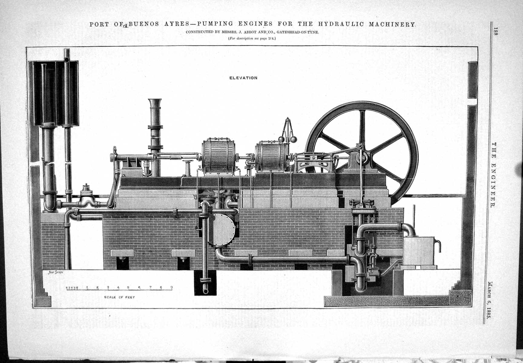 Old Port Buenos Ayres Pumping Engines Hydraulic Machinery 1885 Abbot Victorian