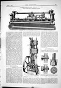 Old Print 1885 Direct-Acting Pump Pearn Deakin Parker Engine America Ship 19th