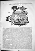 Old Print 1885 Compound Engines S.S. Ship Mona Burrell Thetford Machinery 19th