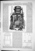 Old Engineering 1885 Morse Cotton Press Steam Hydraulic Press Machine Victorian