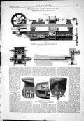 Antique Print 1885 Hydraulic Pumping Engine Drysdale Maclaine Screws Valves