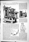 Old 1885 Combined Engine Dynamo Browett Lindley Avelin Porter Chandle Victorian
