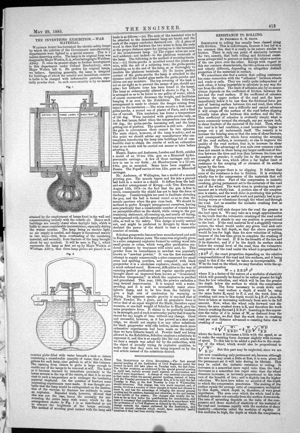 Old 1885 Inventions Exhibition War Material Cistern Lamps Cutta Perch Victorian