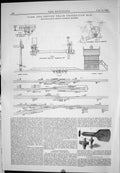 Old Print 1885 Park Pryce Train Protection Bar Railway Signal Fazakerley 19th