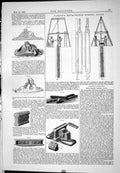 Old Engineering 1885 Parson Boring Tools Matthewson Sand Blast Appara Victorian