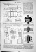 Old Print 1885 Kalashnikoff Vertical Boiler Conradi Tram Car Guard Sterne 19th