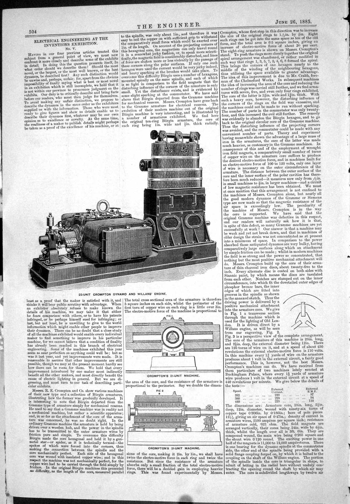 Old Engineering 1885 Crompton Dynamo Willans Engine 21-Unit Machinery Victorian