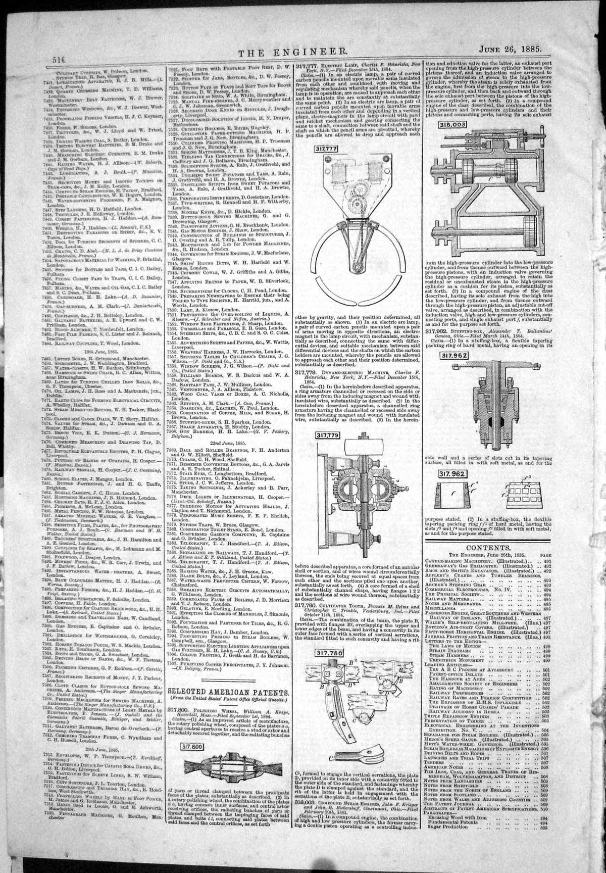 Old 1885 American Patents Wheel Knipe Henrichs Trinkle Ballantine Ohi Victorian