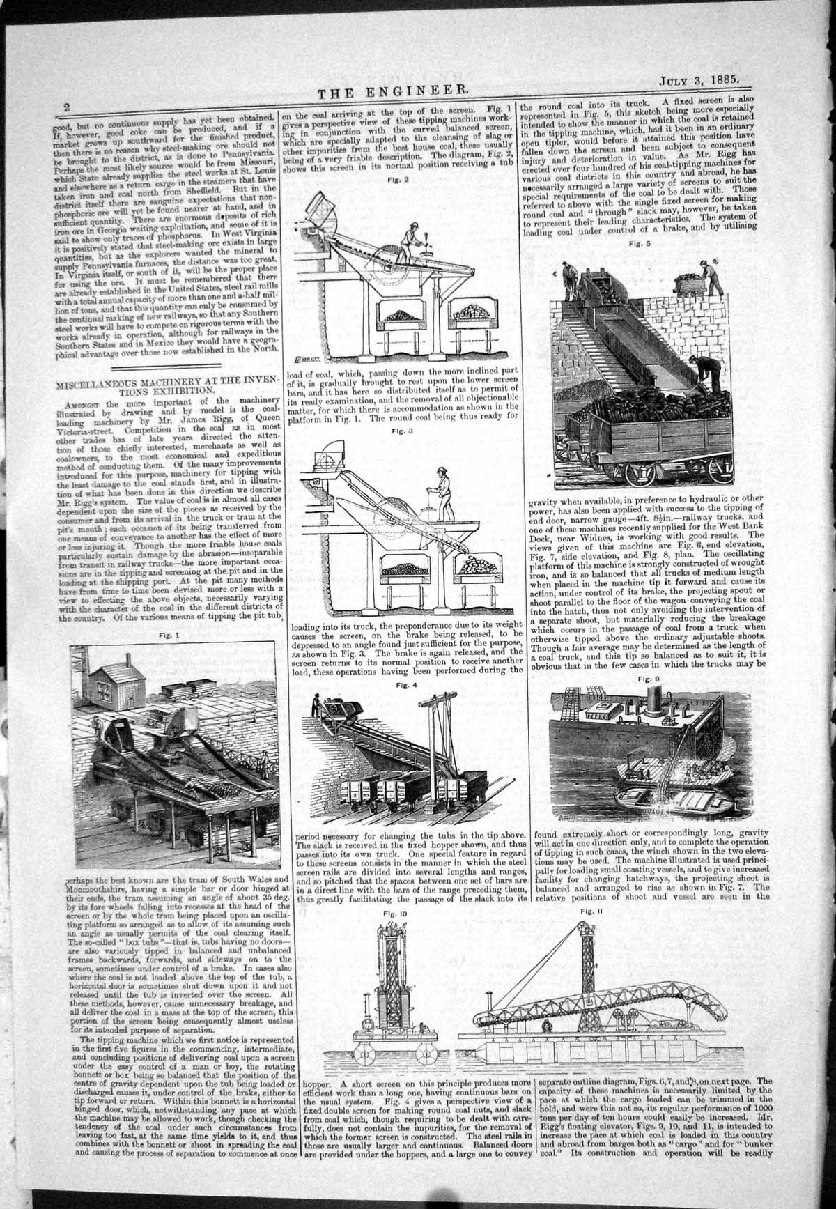 Old 1885 Miscellaneous Machinery Inventions Exhibition Illustrations Victorian