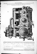 Old Print 1885 Triple Expansion Engines Eastwood S.S. Earle Shipbuilding 19th