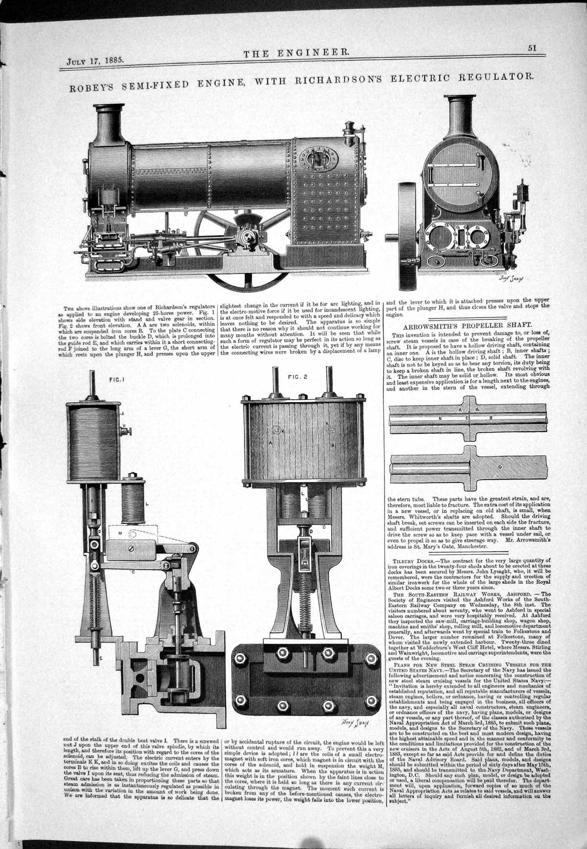 Old 1885 Robey Engine Richardson Electric Regulator Arrowsmith Propel Victorian