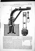 Old 1885 Fifteen-Ton Forge Crane Abbot Gateshead-On-Tyne Plan Elevati Victorian