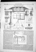 Old 1885 Wem Waterworks Stooke Plan Elevation Echaig Bridge Shrewsbur Victorian