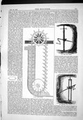 Antique Print 1885 Engineering Allin Water Motor Universal Coal Borer Acme 19th