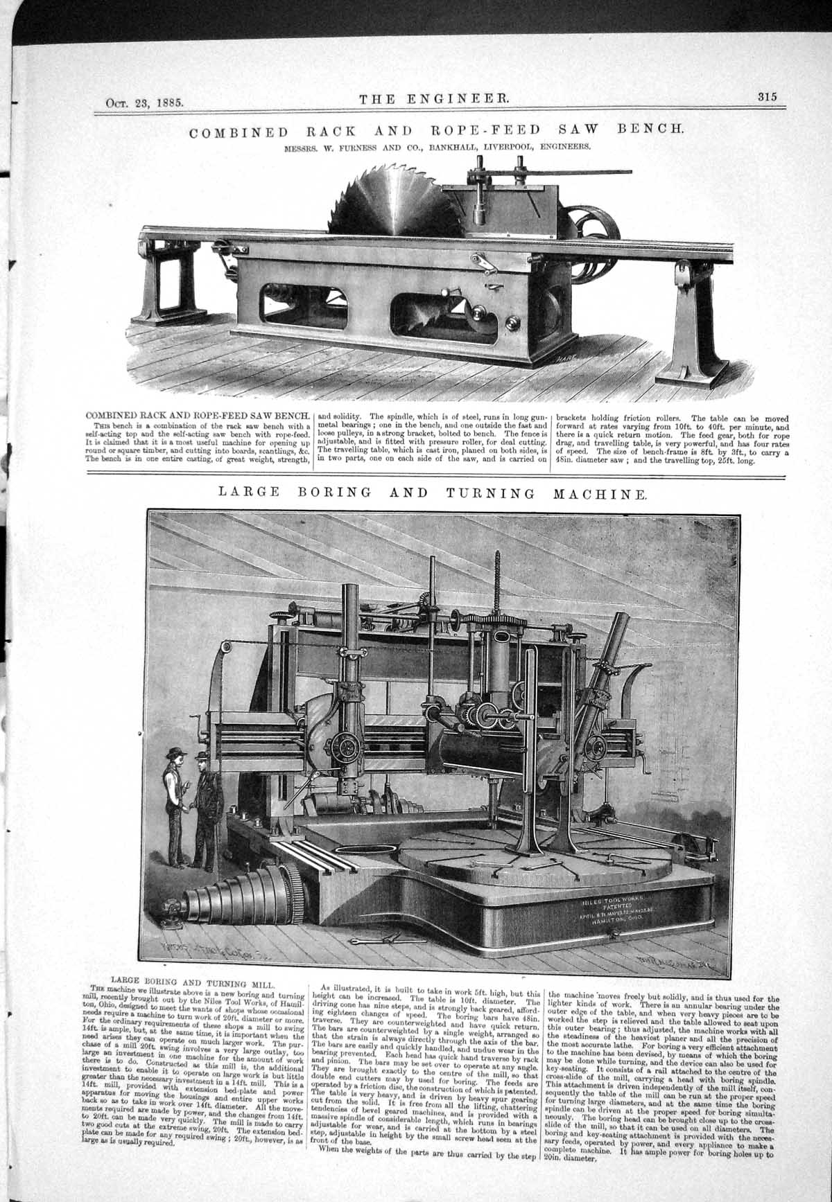 Old 1885 Combined Saw Bench Boring Turning Machine Indian Railway Sou Victorian