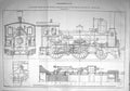 Old 1885 Express Engine Emperor Ferdinands Northern Railway AustriaVictorian