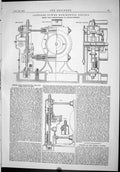 Old Engineering 1886 150-Horse Power Horinzontal Engine Hick Hargreav Victorian