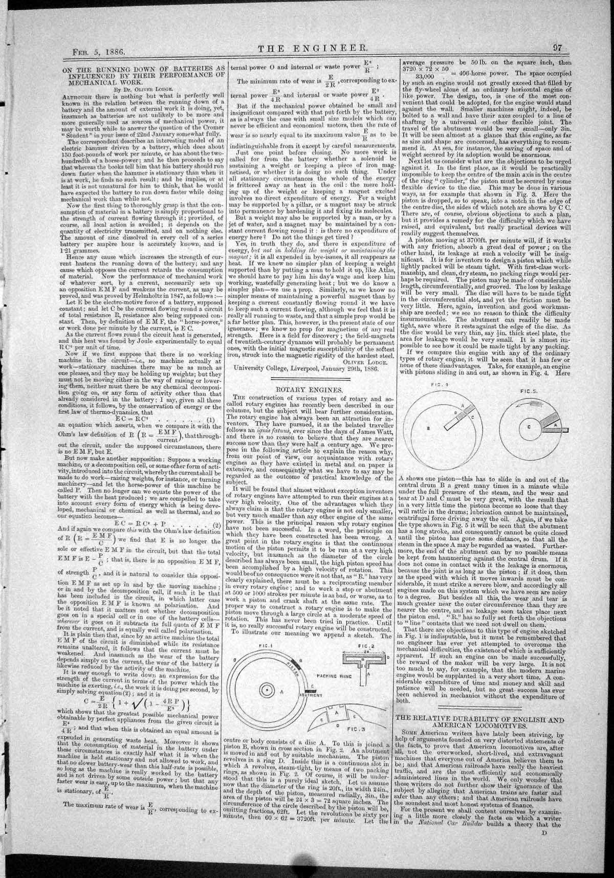 Original Old Antique Print Engineering 1886 Diagrams Rotary Engines Machinery