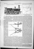 Antique Old Print 1886 Belgian Express Locomotive Train Reflecting Goniograph