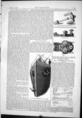 Old Print Engineering 1886 Anchor Gear Ship S.S. Algoma Baxter Stockless 19th