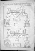Old Print 1886 Passenger Express Locomotive Train Belgian State Railways 19th
