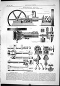 Old Engineering 1886 Horinzontal Engine Goodwin Allen Gauges Instrume Victorian