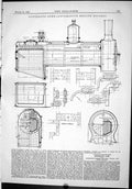 Old Engineering 1886 Contracts Open Locomotive Engine Boilers Diagram Victorian