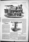 Old Engineering 1886 Pole Road Locomotive Train Denison Testing Machi Victorian
