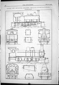 Antique Old Print 1886 Goods Shunting Engines Belgian State Railways Diagrams