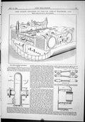 Antique Print 1886 Screw Engines Ship Great Eastern James Watt Pump Valves 19th