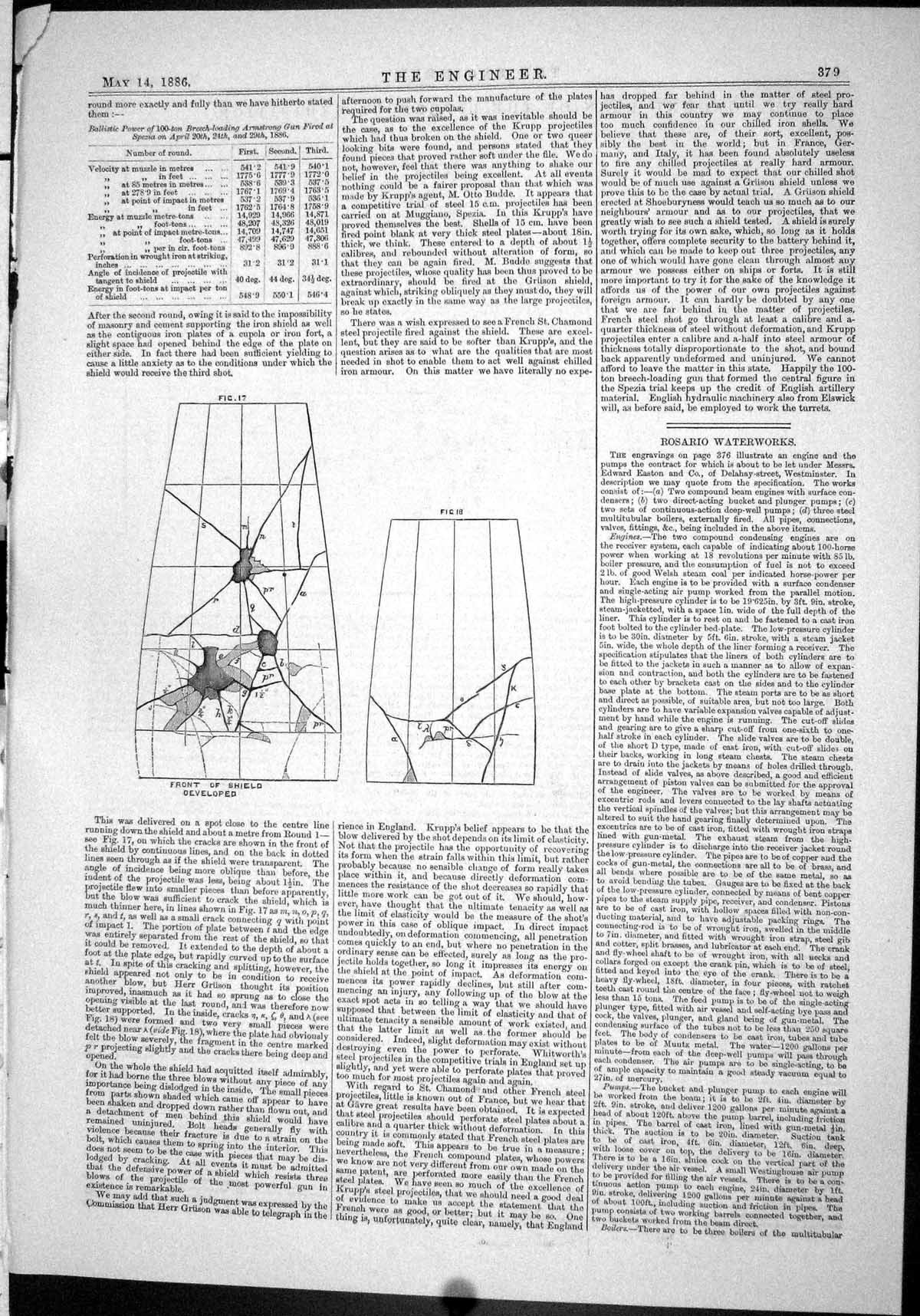 Old Print 1886 Front Shield Developed Plan Liverpool Exhibition Building 19th