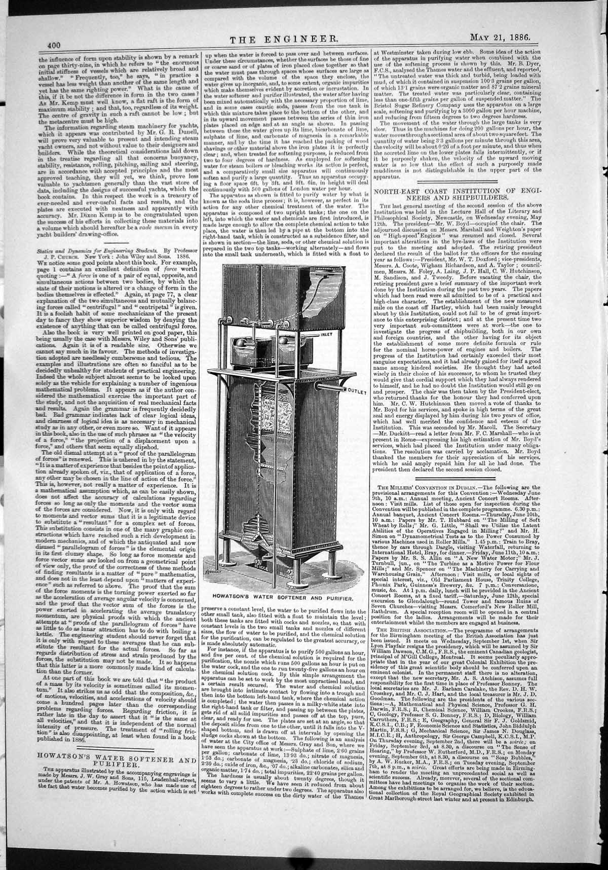 Old Engineering 1886 Howatson Water Softener Purifier Gray Leadenhall Victorian