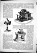 Old Engineering 1886 Manufacture Soap Shredding Machine Milling Press Victorian