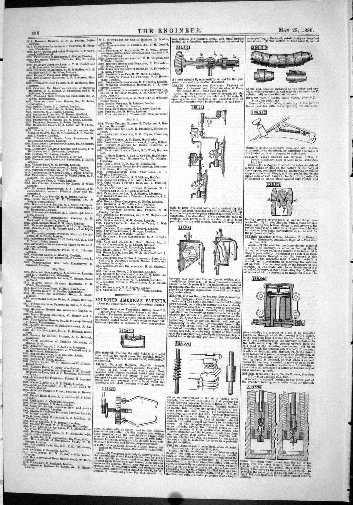 Old American Patents Mower Bennett Buell Waters Vanes Engineering 188 Victorian