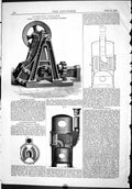 Old Print 1886 Barring Engine Galloway Paxman Vertical Boiler Manchester 19th