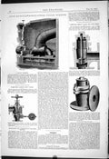 Old Print 1887 Horse-Power Victor Turbine Pasquier Safety Stop Valve Plug 19th