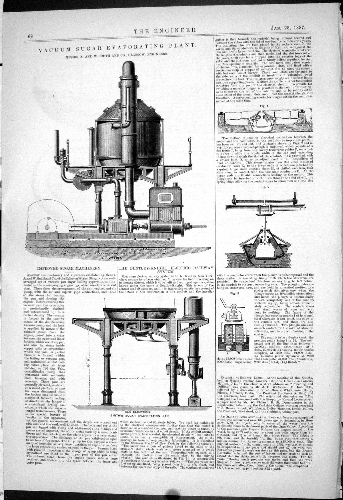 Old 1887 Vacuum Sugar Evaporating Plant Smith Machinery Electric Rail Victorian